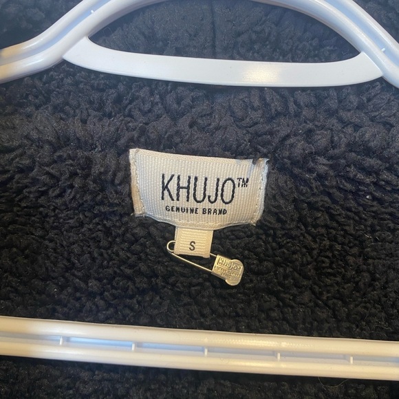 Khujo Black Sherpa Lined Open Front Jacket Size S - Picture 2 of 9